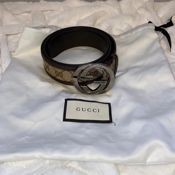 Gucci Supreme Canvas Double GG Belt With Dust Bag - Picture 4 of 17